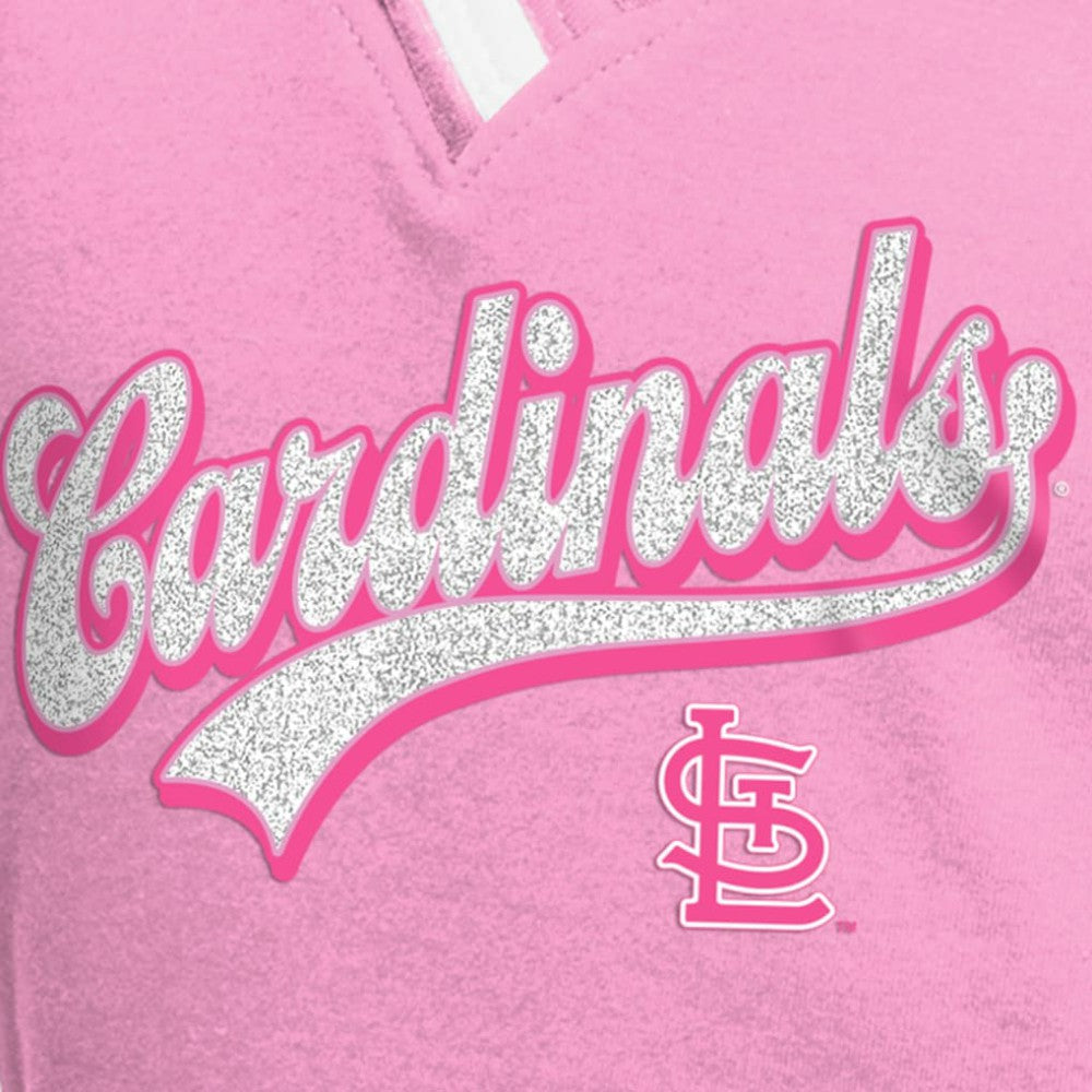 Pink St. Louis Cardinals New Era Girls Youth Mommy & Me Raglan V-Neck T-Shirt