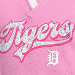 Pink Detroit Tigers New Era Girls Youth Mommy & Me Raglan V-Neck T-Shirt