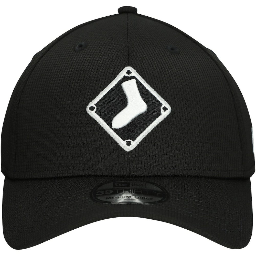 Black Chicago White Sox New Era 2025 Batting Practice 39THIRTY Flex Hat