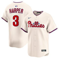 Cream Bryce Harper Philadelphia Phillies Nike Alternate Limited Jersey