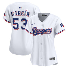 White Adolis Garcia Texas Rangers Nike Women's Home Limited Jersey