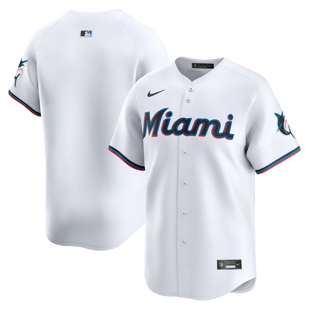 White Miami Marlins Nike Home Limited Jersey