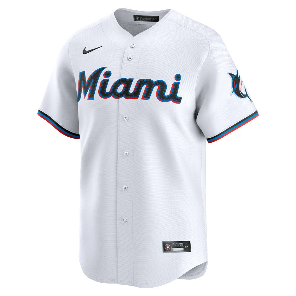 White Miami Marlins Nike Home Limited Jersey