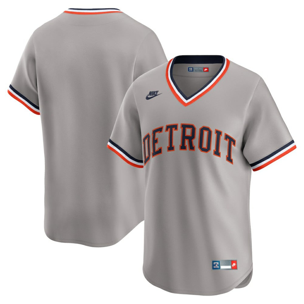 Gray Detroit Tigers Nike Cooperstown Collection Limited Jersey