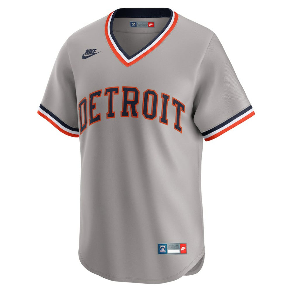 Gray Detroit Tigers Nike Cooperstown Collection Limited Jersey