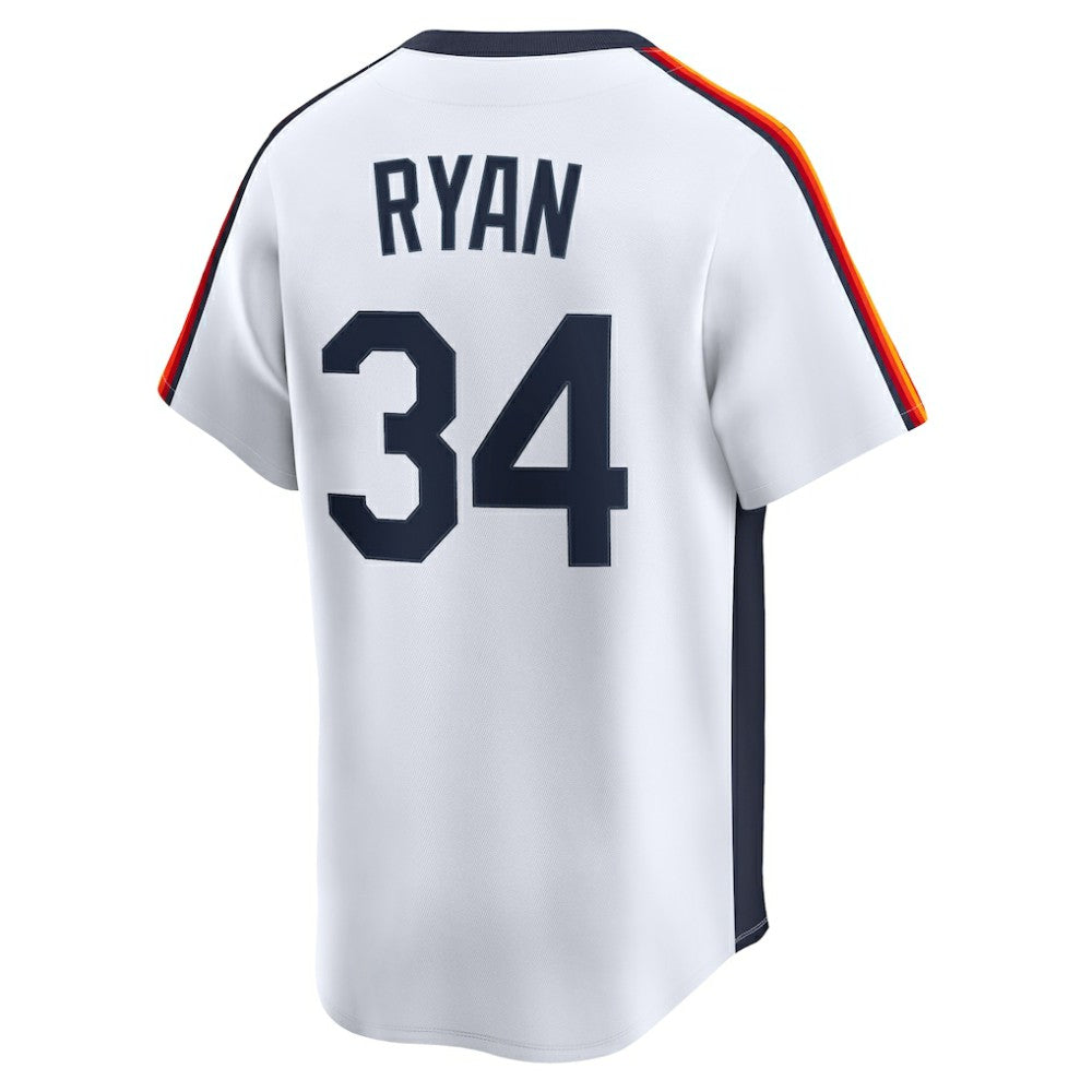 White Nolan Ryan Houston Astros Nike Throwback Cooperstown Collection Limited Jersey