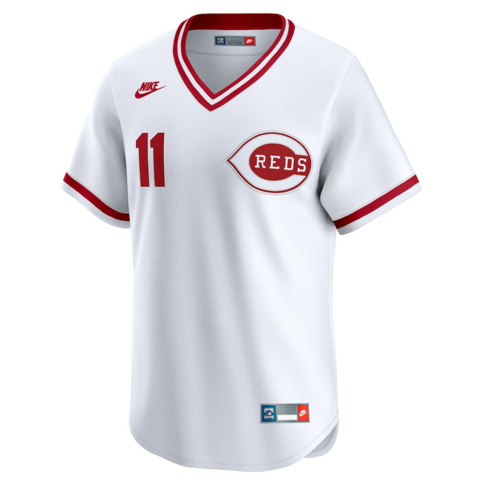 White Barry Larkin Cincinnati Reds Nike Throwback Cooperstown Collection Limited Jersey