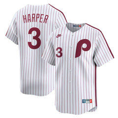 White Bryce Harper Philadelphia Phillies Nike  Cooperstown Collection Limited Jersey