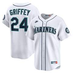 White Ken Griffey Jr. Seattle Mariners Nike Throwback Cooperstown Collection Limited Jersey