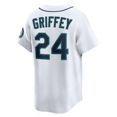 White Ken Griffey Jr. Seattle Mariners Nike Throwback Cooperstown Collection Limited Jersey