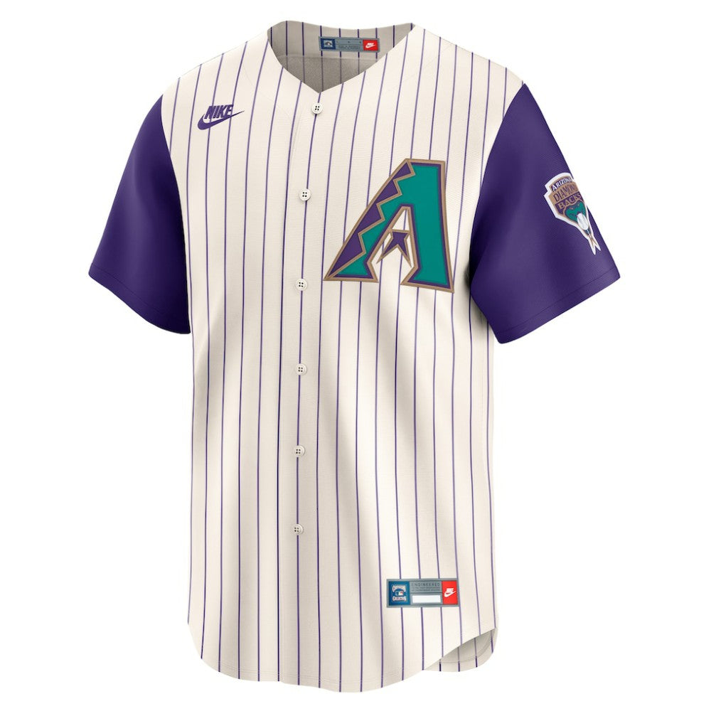 Cream Randy Johnson Arizona Diamondbacks Nike Throwback Cooperstown Collection Limited Jersey