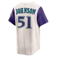 Cream Randy Johnson Arizona Diamondbacks Nike Throwback Cooperstown Collection Limited Jersey