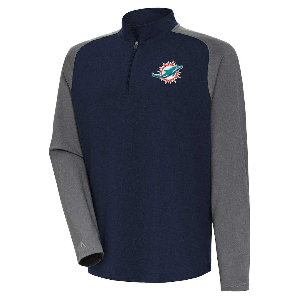 Antigua Dauntless Quarter-Zip Top - Miami Dolphins Tops