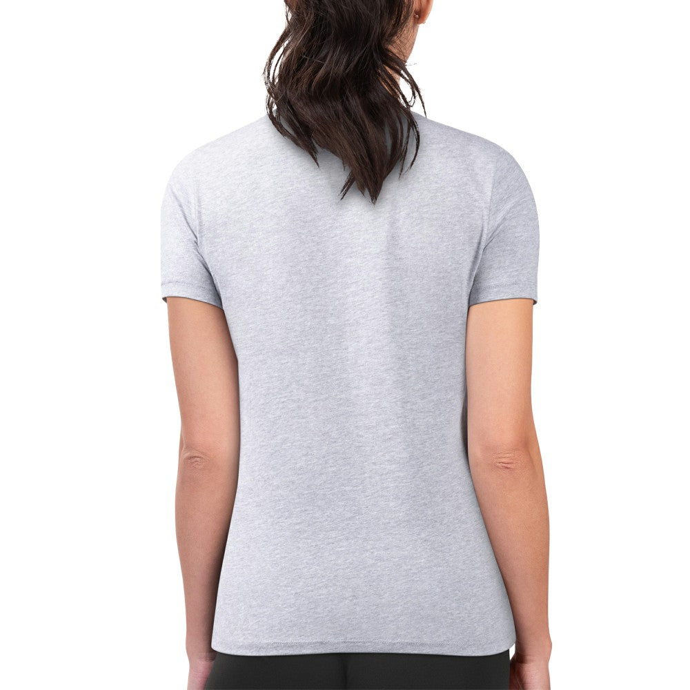 Heather Gray Milwaukee Brewers G-III 4Her by Carl Banks Women's Super-Slim Fit Lightweight Flowers Graphic T-Shirt
