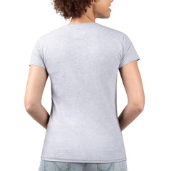 Heather Gray Chicago Cubs G-III 4Her by Carl Banks Women's Super-Slim Fit Lightweight Flowers Graphic V-Neck T-Shirt