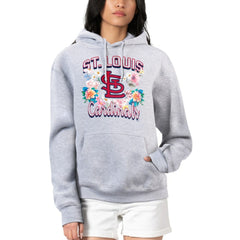 Heather Gray St. Louis Cardinals G-III 4Her by Carl Banks Women's Flowers Graphic Pullover Hoodie