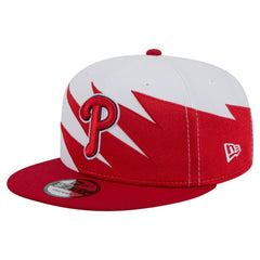 Red/White Philadelphia Phillies New Era Jagged 9FIFTY Snapback Hat