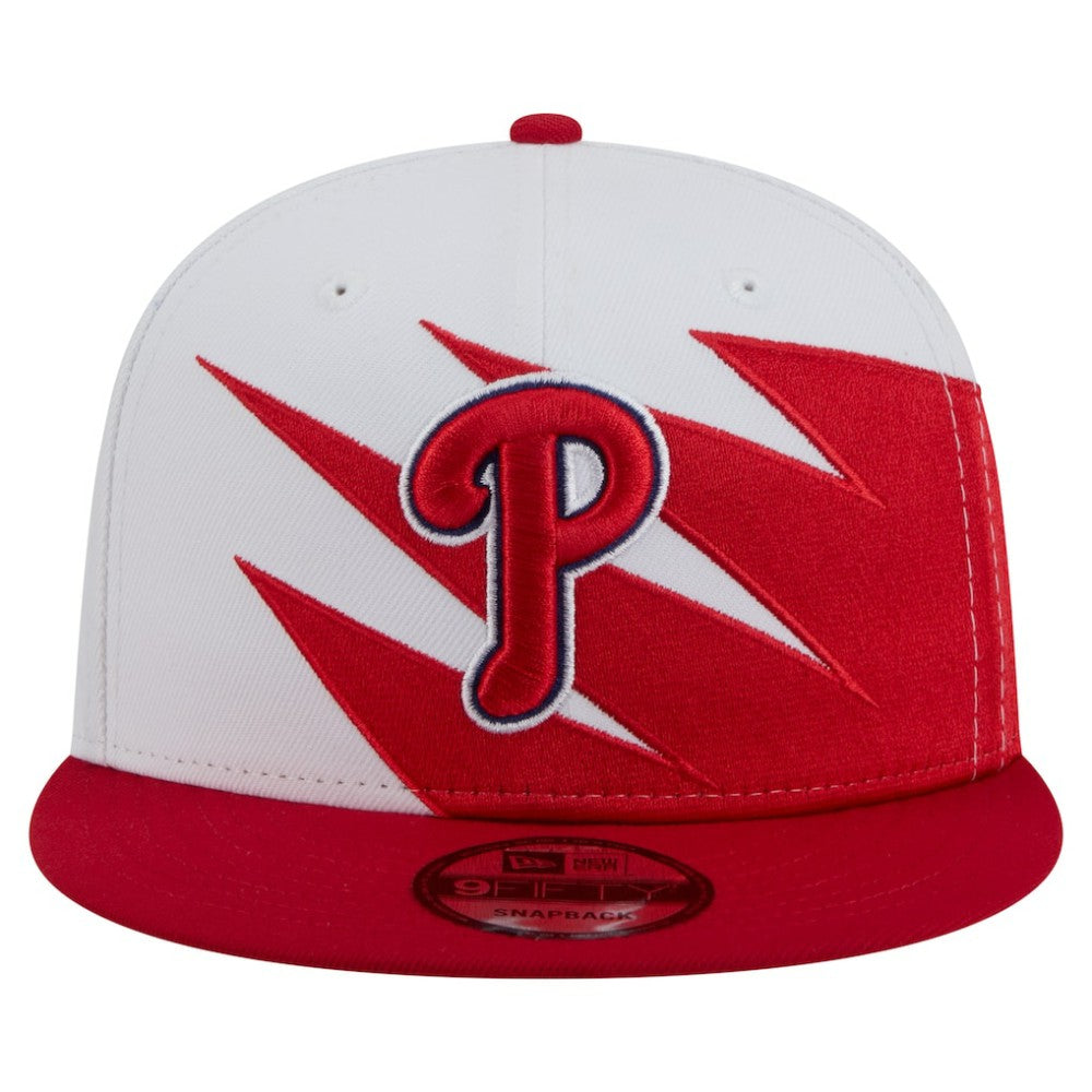 Red/White Philadelphia Phillies New Era Jagged 9FIFTY Snapback Hat