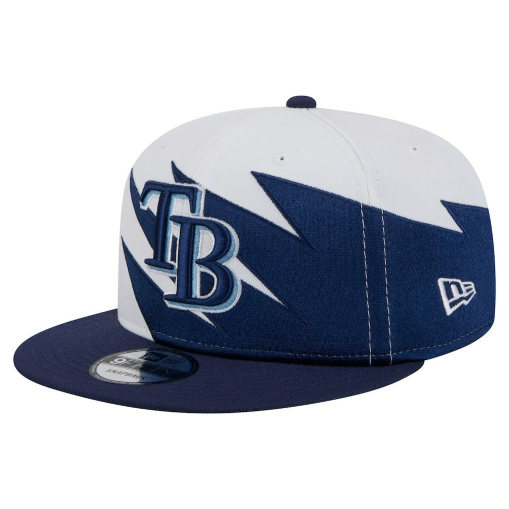 Navy/White Tampa Bay Rays New Era Jagged 9FIFTY Snapback Hat