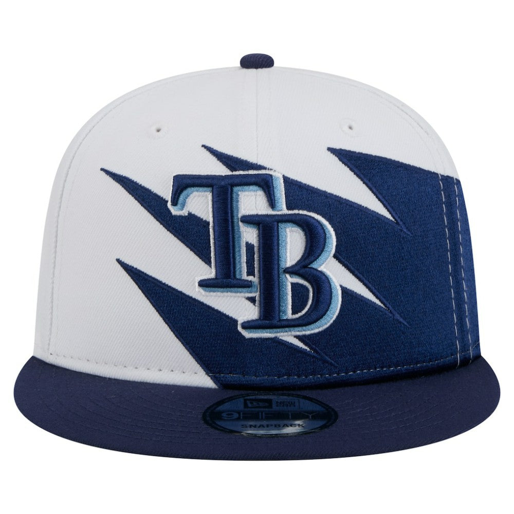 Navy/White Tampa Bay Rays New Era Jagged 9FIFTY Snapback Hat