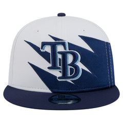 Navy/White Tampa Bay Rays New Era Jagged 9FIFTY Snapback Hat