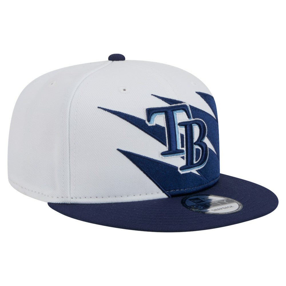 Navy/White Tampa Bay Rays New Era Jagged 9FIFTY Snapback Hat