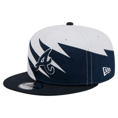 Navy/White Atlanta Braves New Era Jagged 9FIFTY Snapback Hat