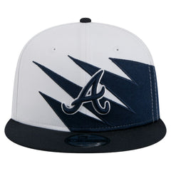 Navy/White Atlanta Braves New Era Jagged 9FIFTY Snapback Hat