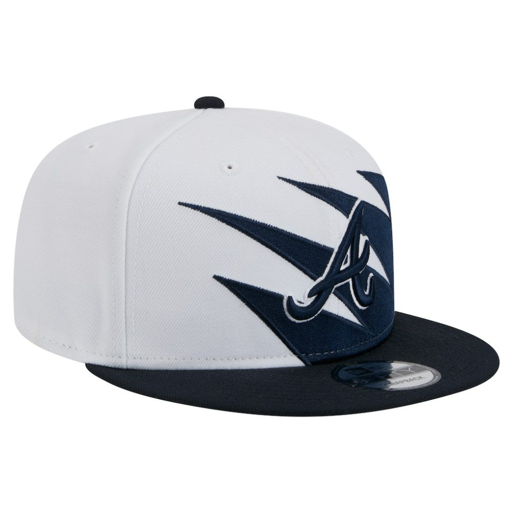 Navy/White Atlanta Braves New Era Jagged 9FIFTY Snapback Hat