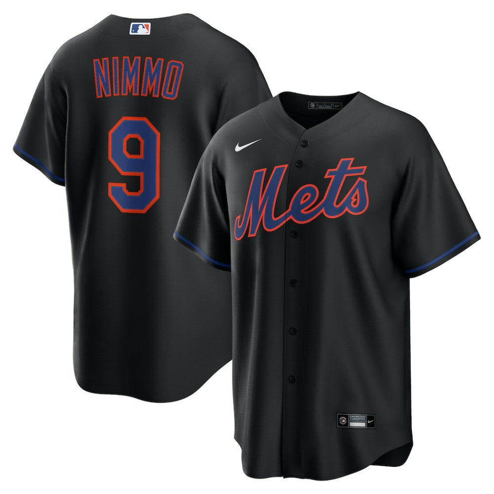 Black Brandon Nimmo New York Mets Nike Alternate Replica Jersey