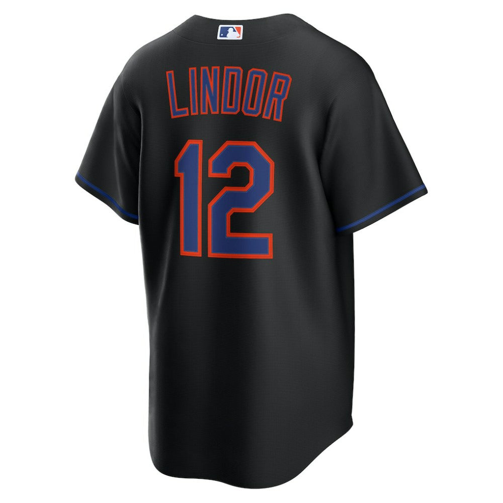 Black Francisco Lindor New York Mets Nike Alternate Replica Jersey