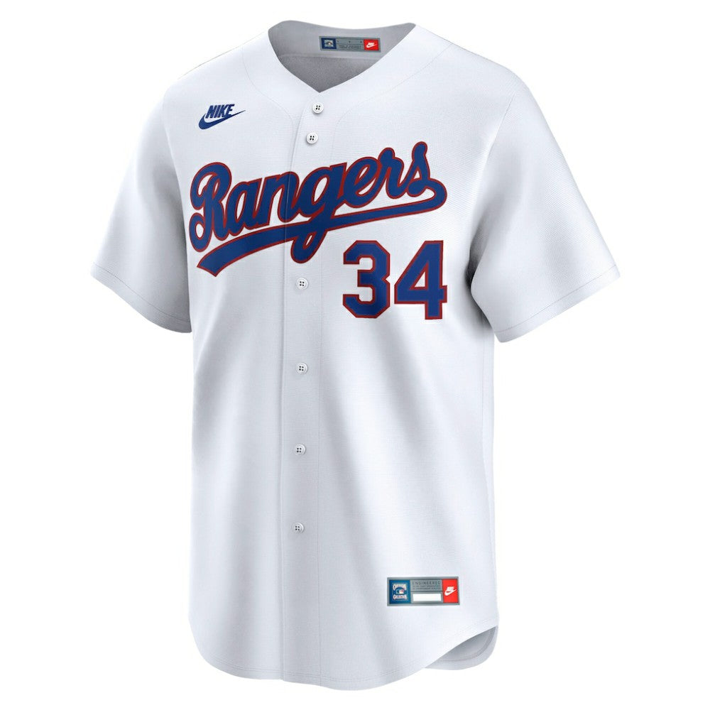White Nolan Ryan Texas Rangers Nike Throwback Cooperstown Collection Limited Jersey