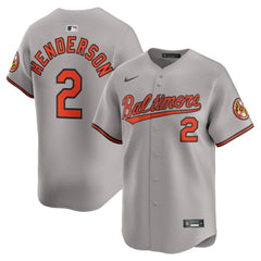 Gray Gunnar Henderson Baltimore Orioles Nike Road Limited Player Jersey
