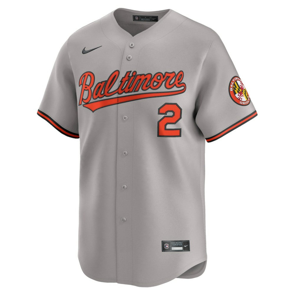 Gray Gunnar Henderson Baltimore Orioles Nike Road Limited Player Jersey