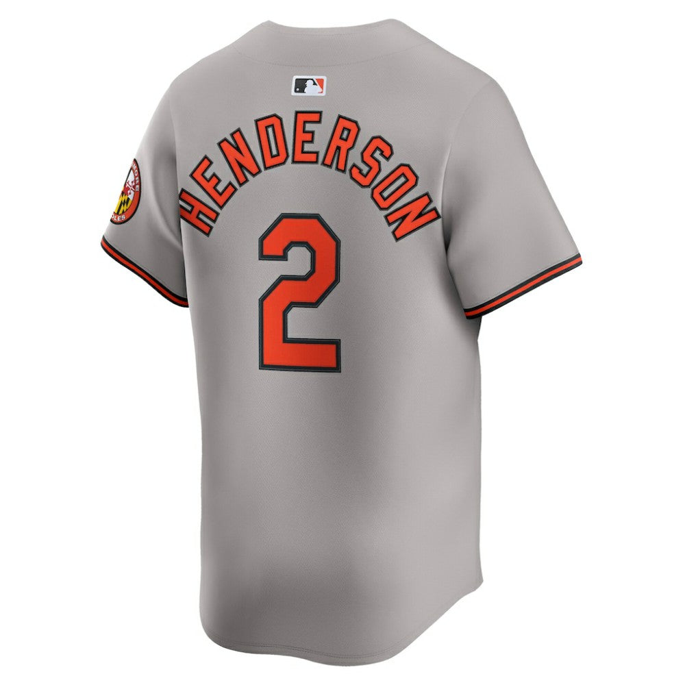Gray Gunnar Henderson Baltimore Orioles Nike Road Limited Player Jersey