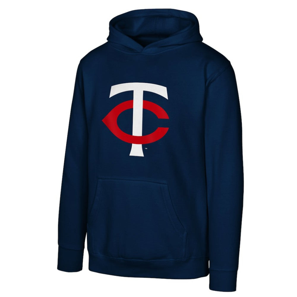 Navy Minnesota Twins Youth Primary Logo Pullover Hoodie