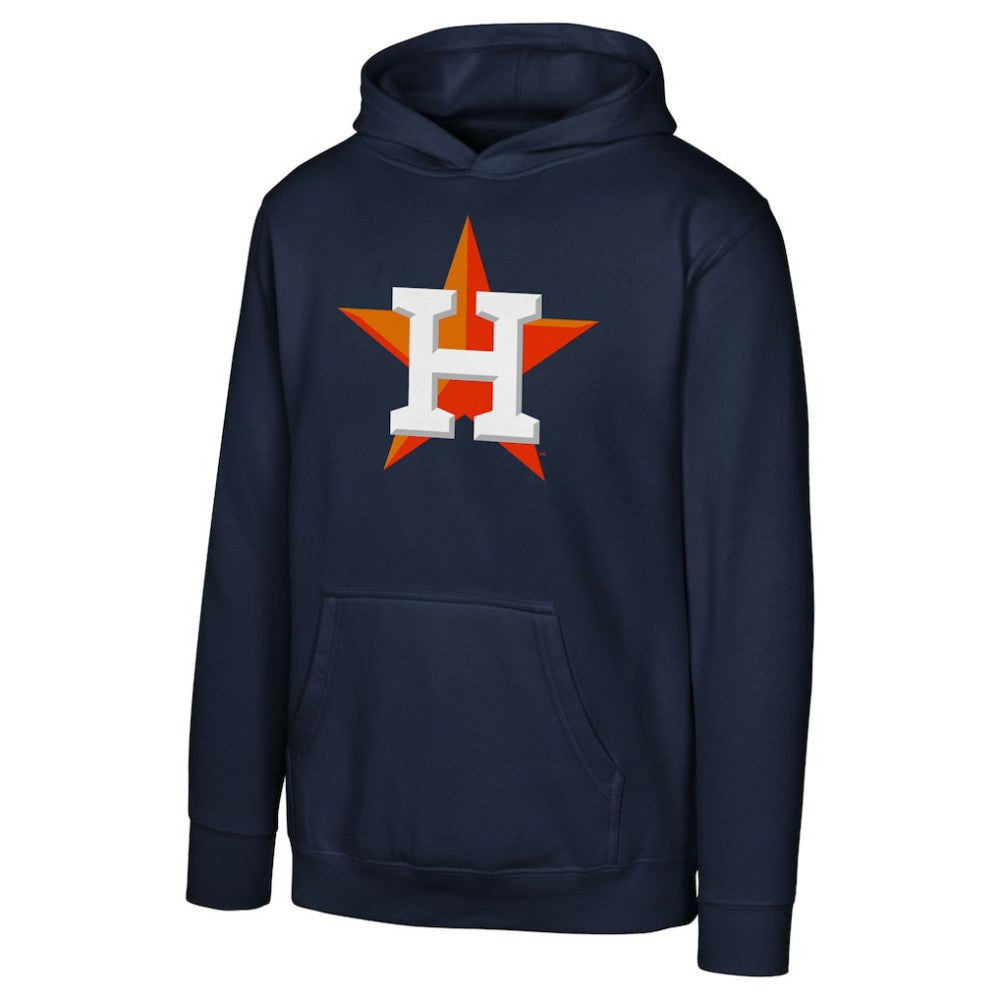 Navy Houston Astros Youth Primary Logo Pullover Hoodie