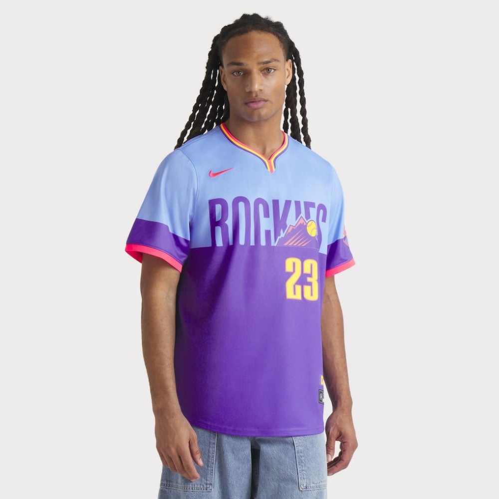Purple/Light Blue Kris Bryant Colorado Rockies Nike 2025 City Connect Limited Player Jersey