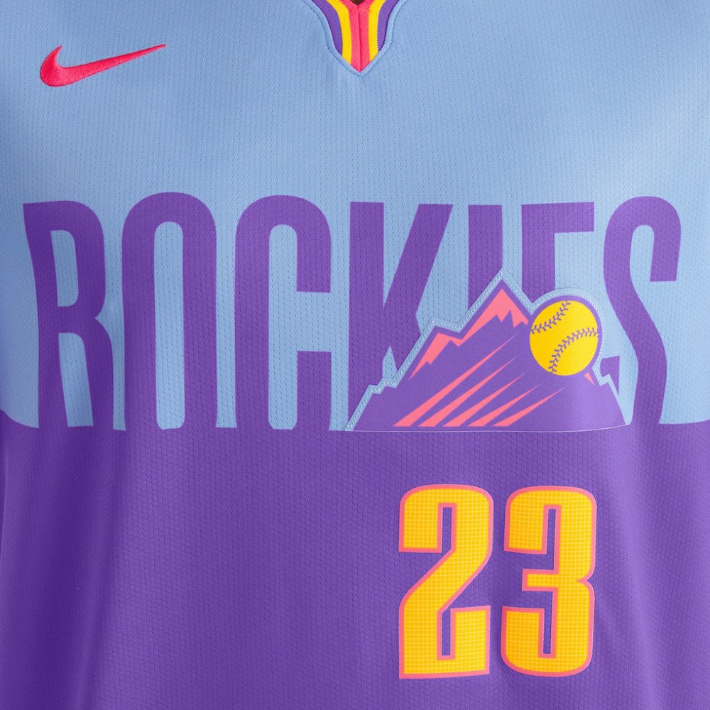 Purple/Light Blue Kris Bryant Colorado Rockies Nike 2025 City Connect Limited Player Jersey