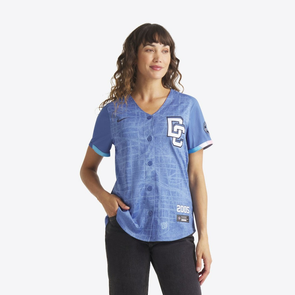 Blue CJ Abrams Washington Nationals Nike Women's 2025 City Connect Limited Jersey