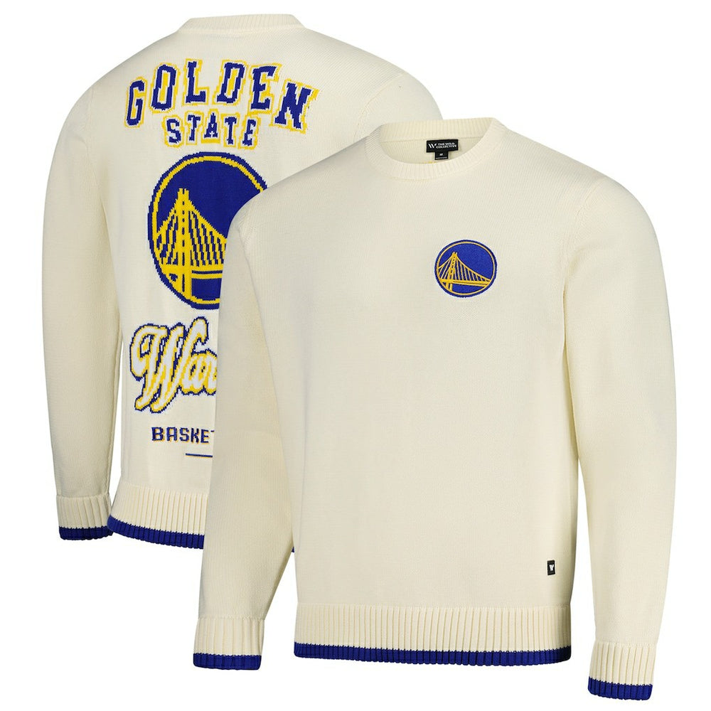 Golden State Warriors The Wild Collective Unisex Jacquard Knit Pullover Sweater sale