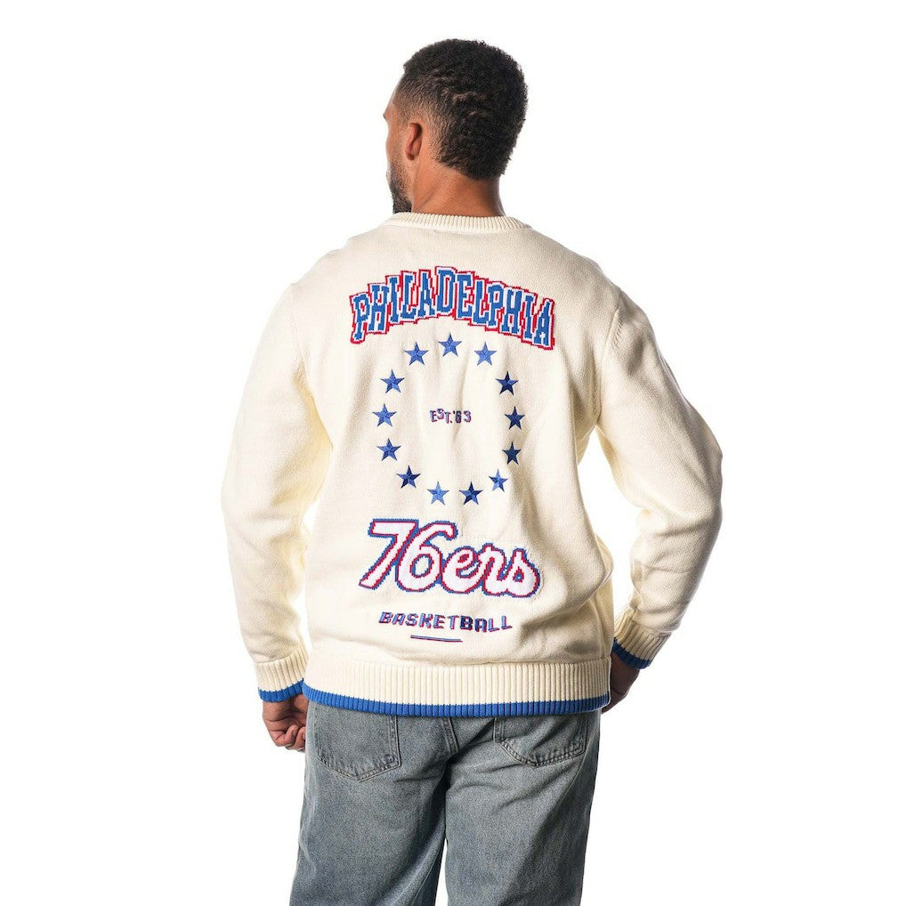 Philadelphia 76ers The Wild Collective Unisex Jacquard Knit Pullover Sweater