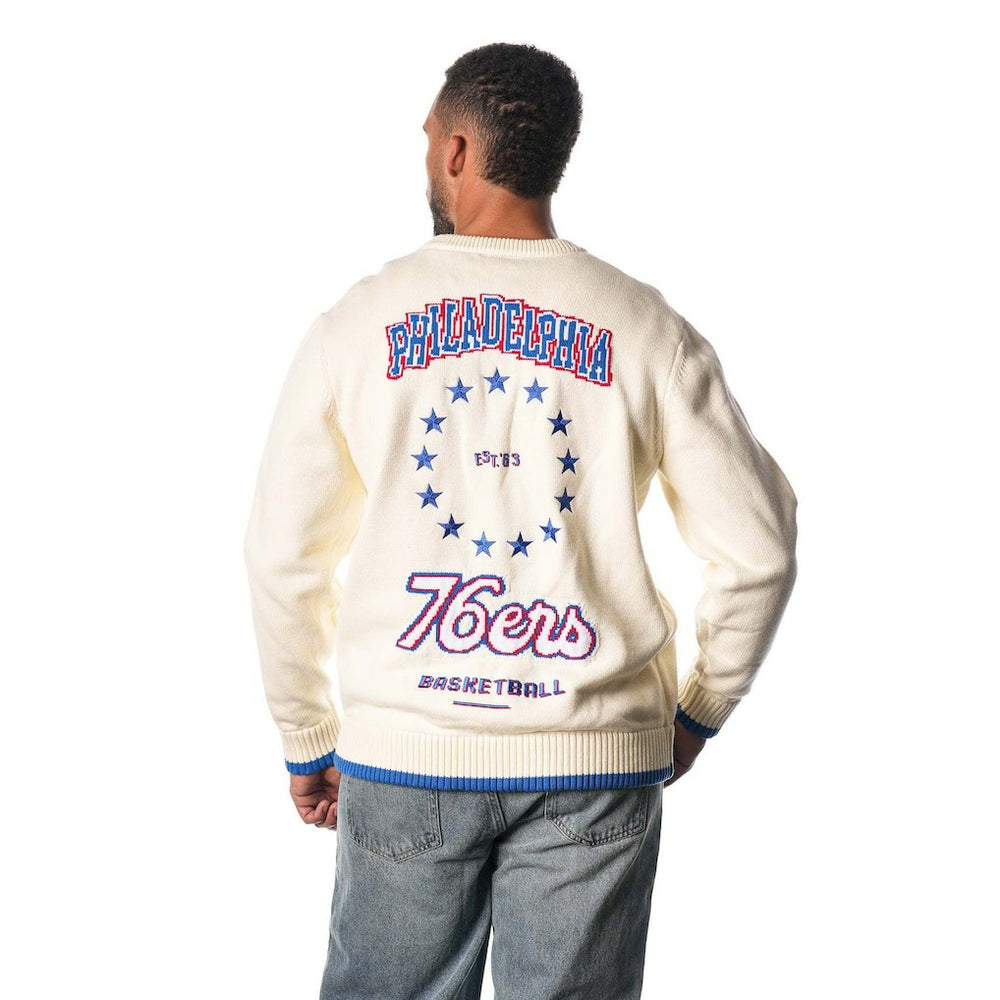 Philadelphia 76ers The Wild Collective Unisex Jacquard Knit Pullover Sweater