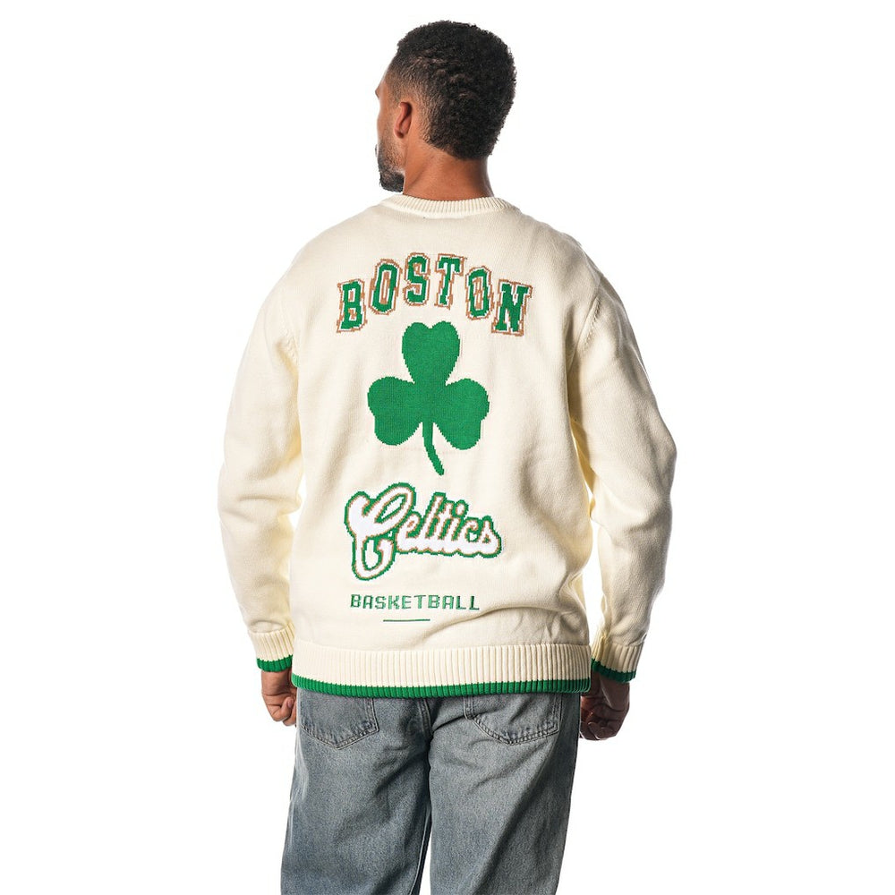 Boston Celtics The Wild Collective Unisex Jacquard Knit Pullover Sweater