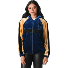 Golden State Warriors The Wild Collective Women's Velour Full-Zip Track Jacket Hoodie sale