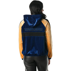 Golden State Warriors The Wild Collective Women's Velour Full-Zip Track Jacket Hoodie sale