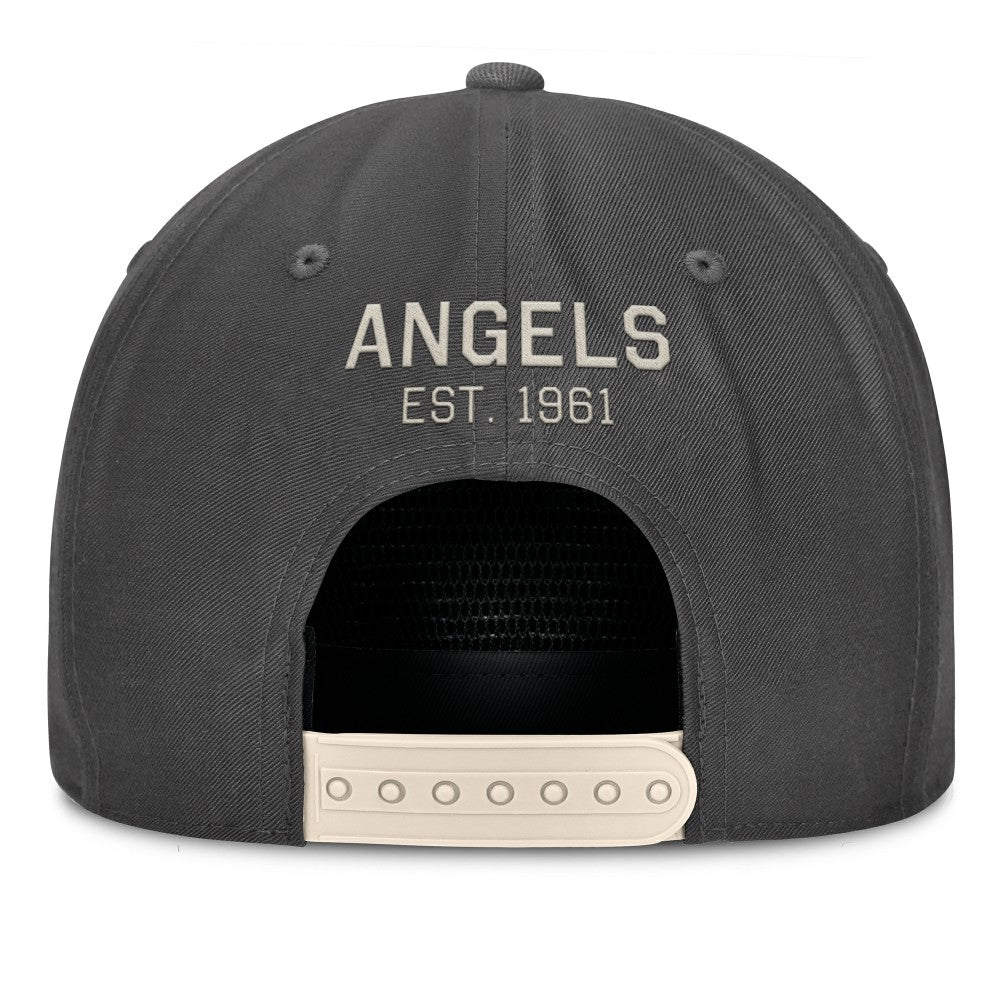 Charcoal Los Angeles Angels Fanatics Closer Adjustable Hat