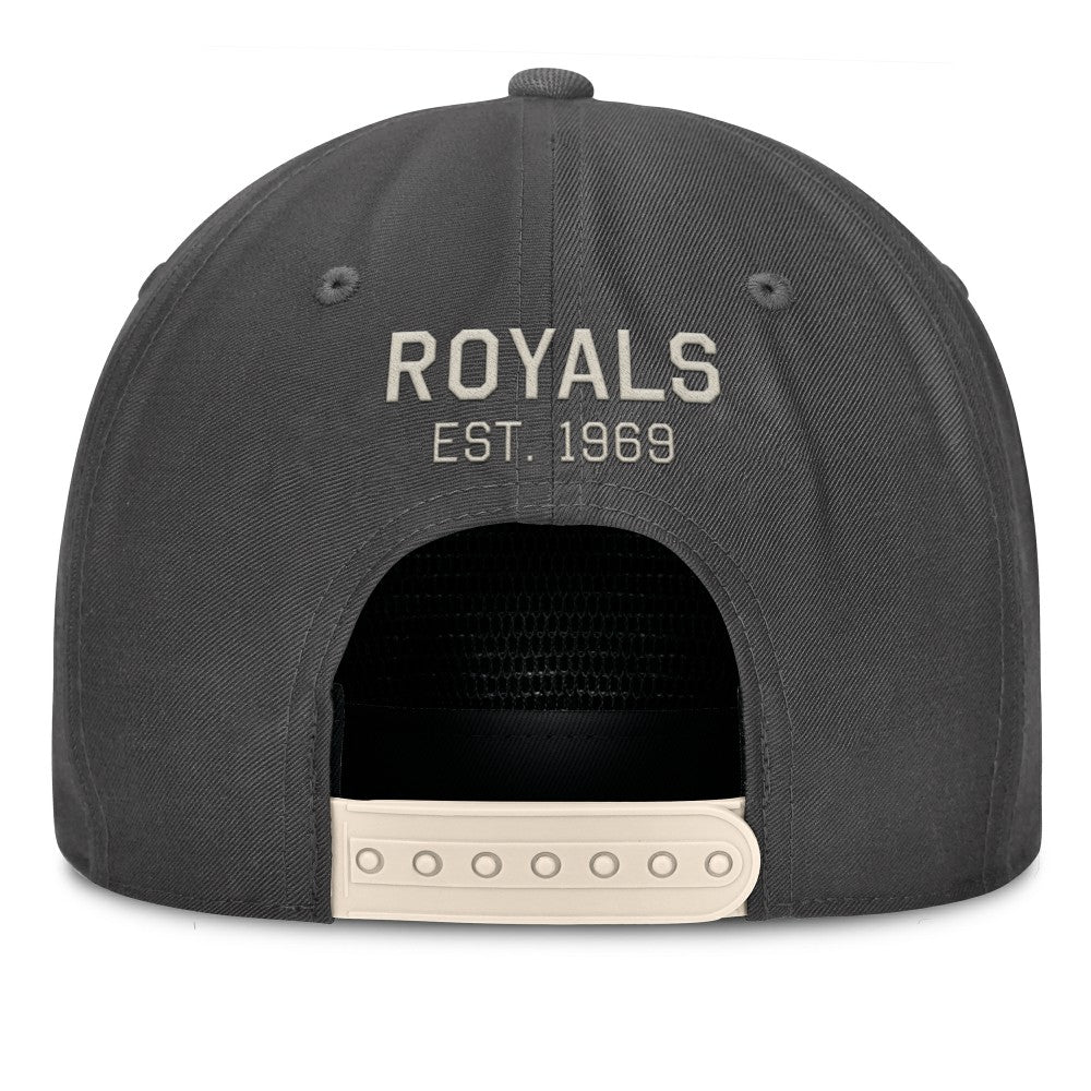 Charcoal Kansas City Royals Fanatics Closer Adjustable Hat