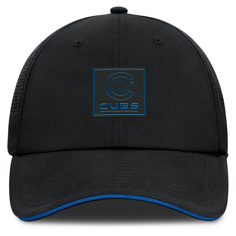 Black Chicago Cubs Fanatics Level Up Driver Adjustable Hat