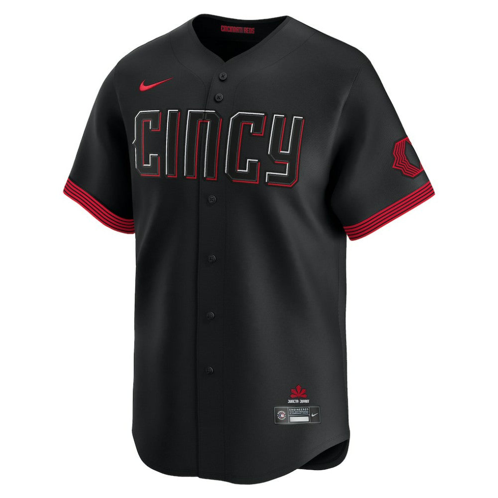 Black Elly De La Cruz Cincinnati Reds Nike City Connect Limited Jersey